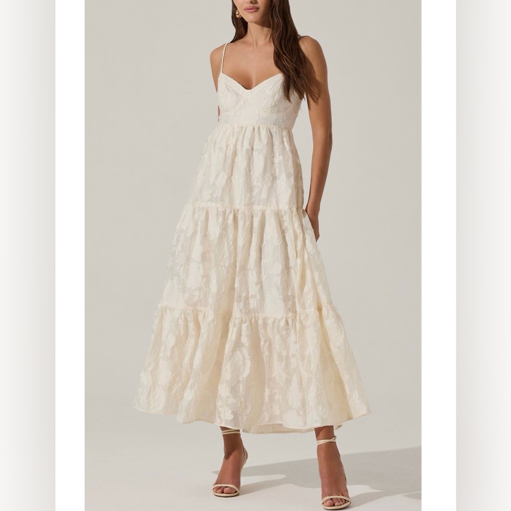 ASTR the Label Floral Chiffon Tiered Maxi Dress
